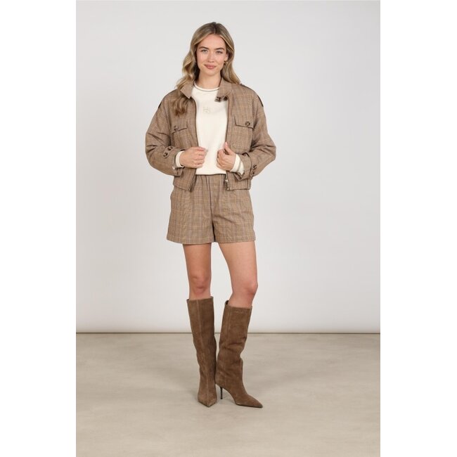 Nukus Hope Check Jacket NKF13111 - Toffee