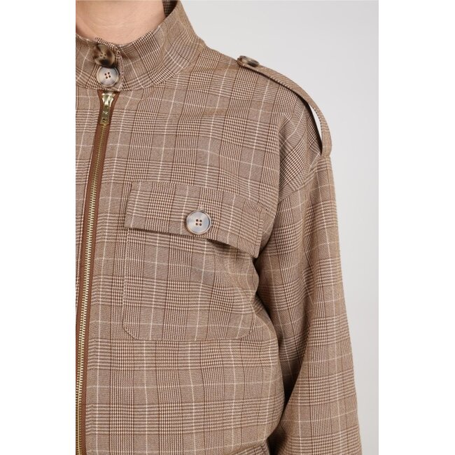 Nukus Hope Check Jacket NKF13111 - Toffee
