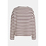 Penn&Ink W26T1313 Sweater Stripe - Ecru/Aubergine