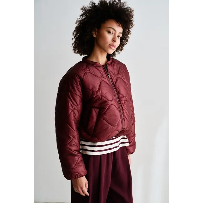 Penn&Ink W26C387 Cropped Coat - Aubergine
