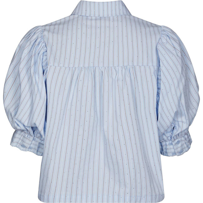 Neo Noir Etta Stripe Stone Shirt 168625 145 - Light Blue