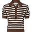 Neo Noir Emira Knit Polo Top 168576 676 - Dark Brown