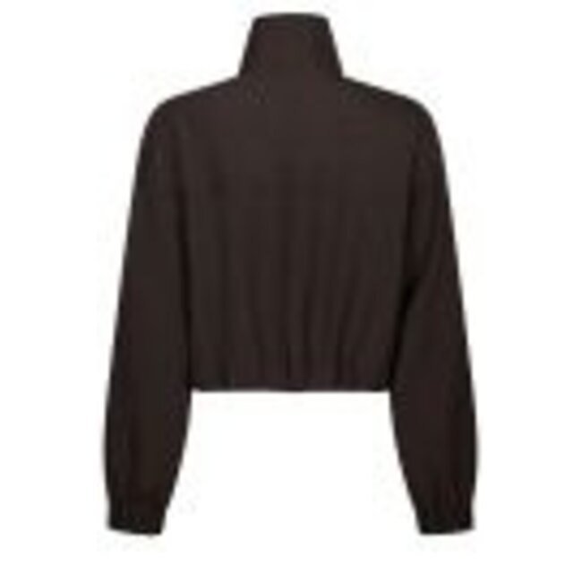 Neo Noir Felicity Zip Blouse 170348 676 - Dark Brown