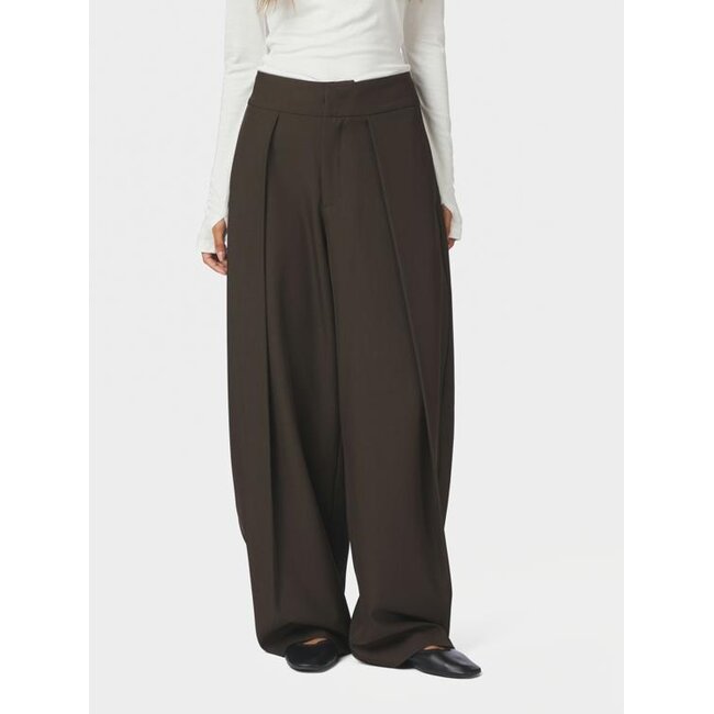 Neo Noir Lucille Structure Pants 169655 676 - Dark Brown