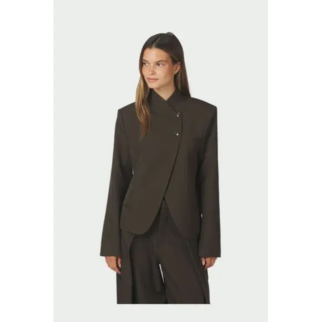Neo Noir Tiria Structure Blazer 170815 676 - Dark Brown