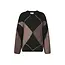 Neo Noir Inga Check Fluff Knit 165205 676 - Dark Brown