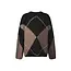Neo Noir Inga Check Fluff Knit 165205 676 - Dark Brown
