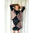 Neo Noir Inga Check Fluff Knit 165205 676 - Dark Brown