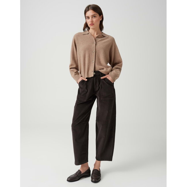 Opus Lissie Bolde Barrel Fit Pantalon 1060709128454 20040 - Affogato Bruin