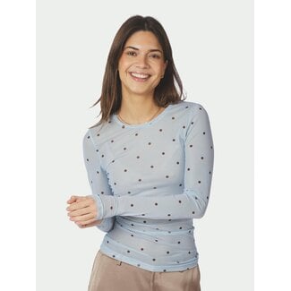 Neo Noir Ella Space Dot Top 168628 145 - Light Blue