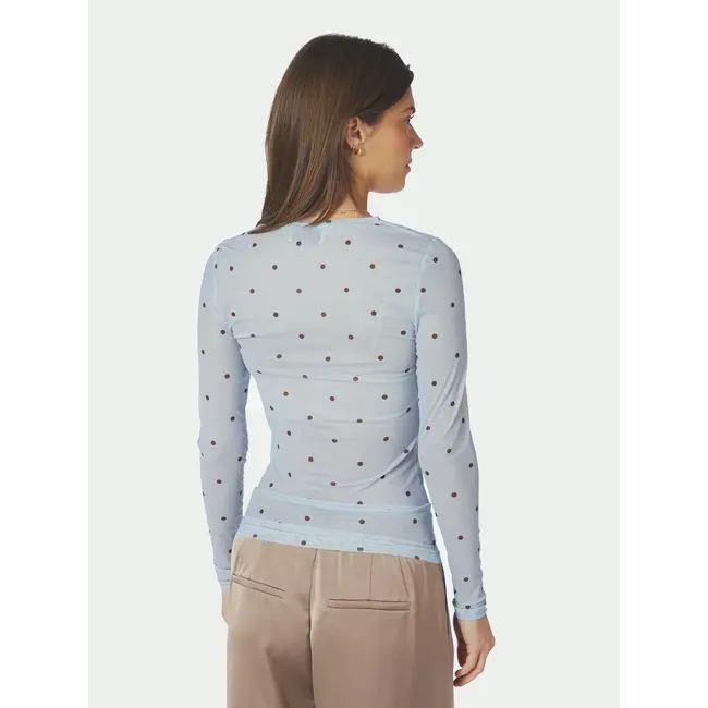 Neo Noir Ella Space Dot Top 168628 145 - Light Blue
