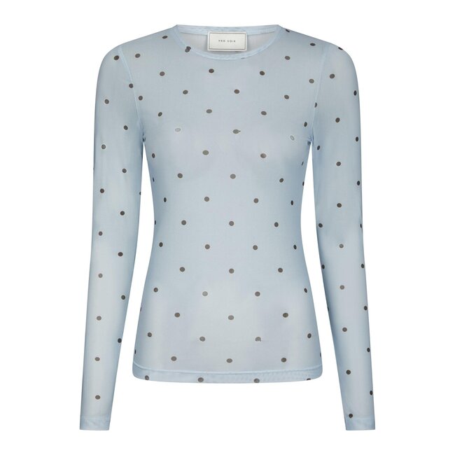 Neo Noir Ella Space Dot Top 168628 145 - Light Blue