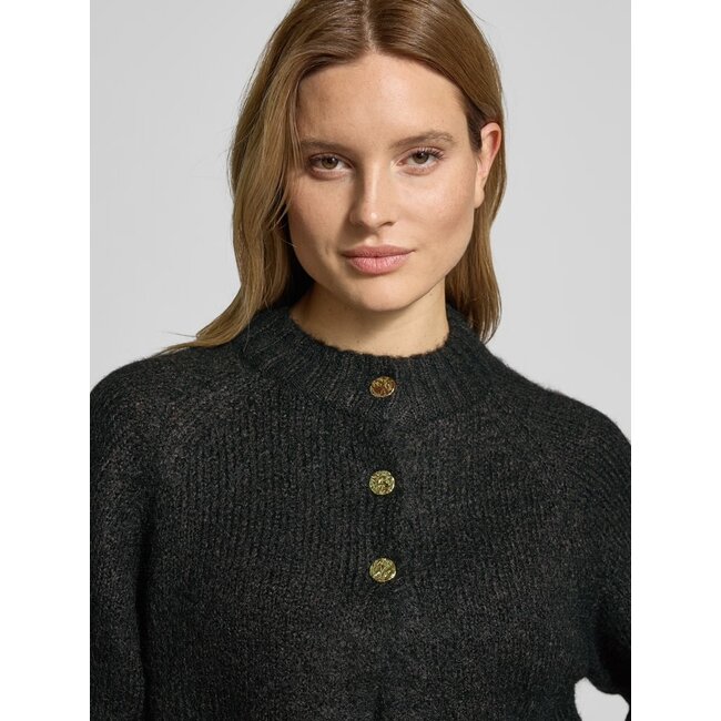 Neo Noir Benuta Fluffy Knit Cardigan 165816 676 - Dark Brown