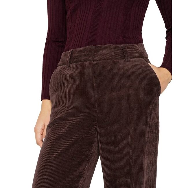 Cambio Amelie Wide Leg Pantalon 7108 0246/01 776 - Coffee