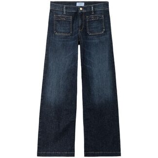 Cambio Ada Patched Pocket Wide Leg Jeans 9157 0009/03 5045 - Pure Flow Blue