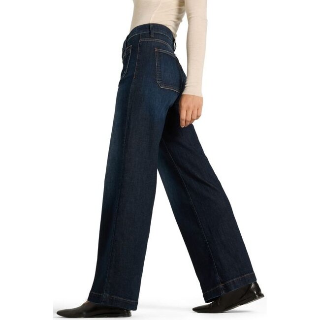 Cambio Ada Patched Pocket Wide Leg Jeans 9157 0009/03 5045 - Pure Flow Blue