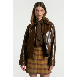 Aaiko  Carice Pu 674 Jacket 101619 191012 - Dark Mocha