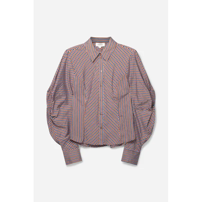 Aaiko  Isabel Stripe VIS 528 Blouse 101626 190913 - Fudge