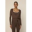 The Lola Club Bruna-004 Wrap Top - Espresso
