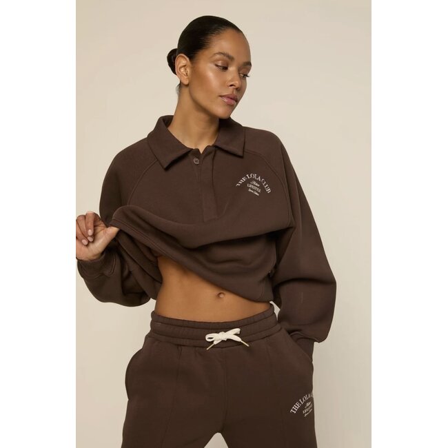 The Lola Club Ebony-001 Polo Sweater - Espresso