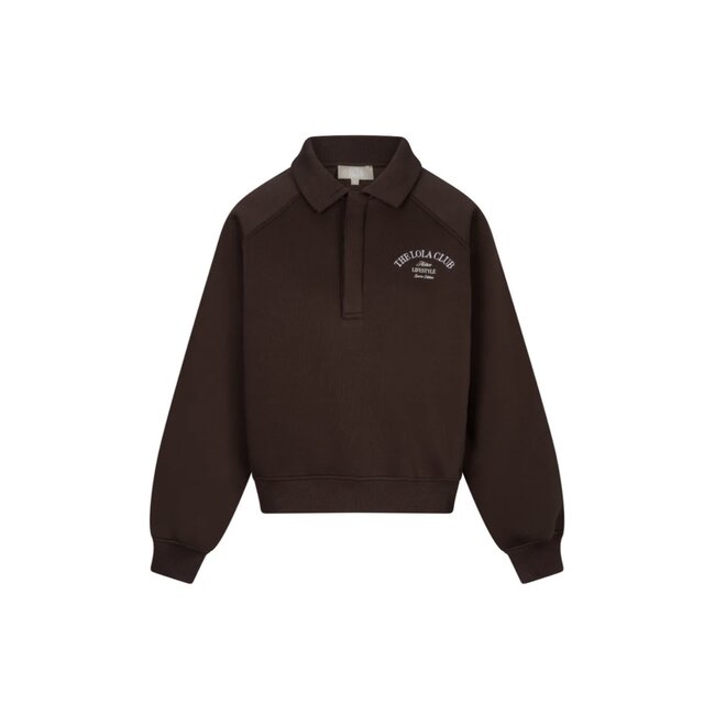 The Lola Club Ebony-001 Polo Sweater - Espresso