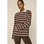 The Lola Club Emilia-001 Polo - Striped Espresso