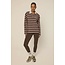 The Lola Club Emilia-001 Polo - Striped Espresso