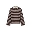The Lola Club Emilia-001 Polo - Striped Espresso