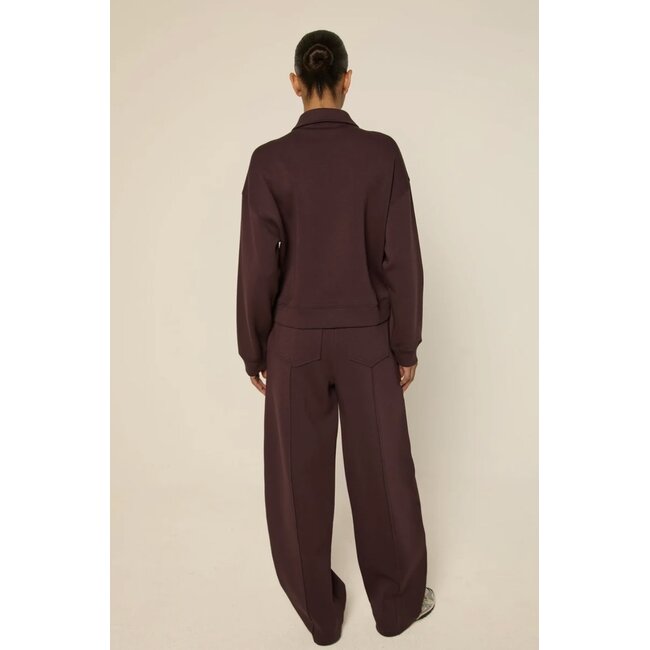 The Lola Club Leyla-001 Zip Through - Mulberry Wine