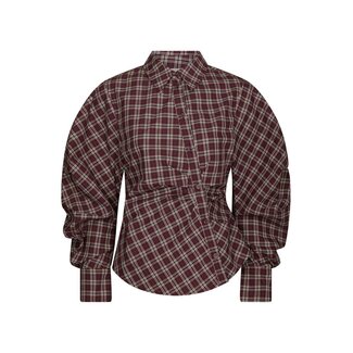 Neo Noir Neoella Medium Check Shirt 168469 182 - Plum