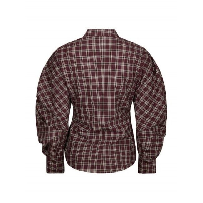 Neo Noir Neoella Medium Check Shirt 168469 182 - Plum