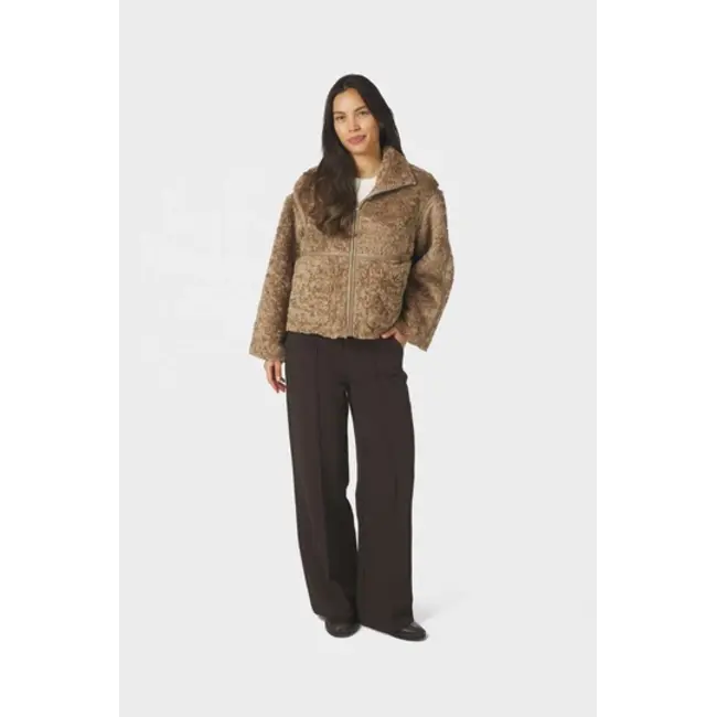 Neo Noir Nida Faux Fur Jacket 168299 214 - Taupe