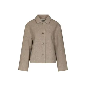 Neo Noir Hamra Herringbone Twill Jacket 168855 976 - Beige Melange