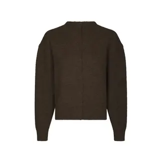 Neo Noir Dione Fluffy Knit Cardigan 168537 205 - Brown Melange