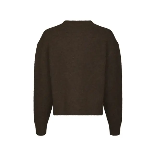 Neo Noir Dione Fluffy Knit Cardigan 168537 205 - Brown Melange