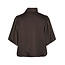 Neo Noir Parisa Heavy Sateen Blouse 170396 676 - Dark Brown