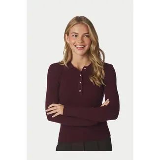 Neo Noir Panama Knit Top 164017 682 - Wine