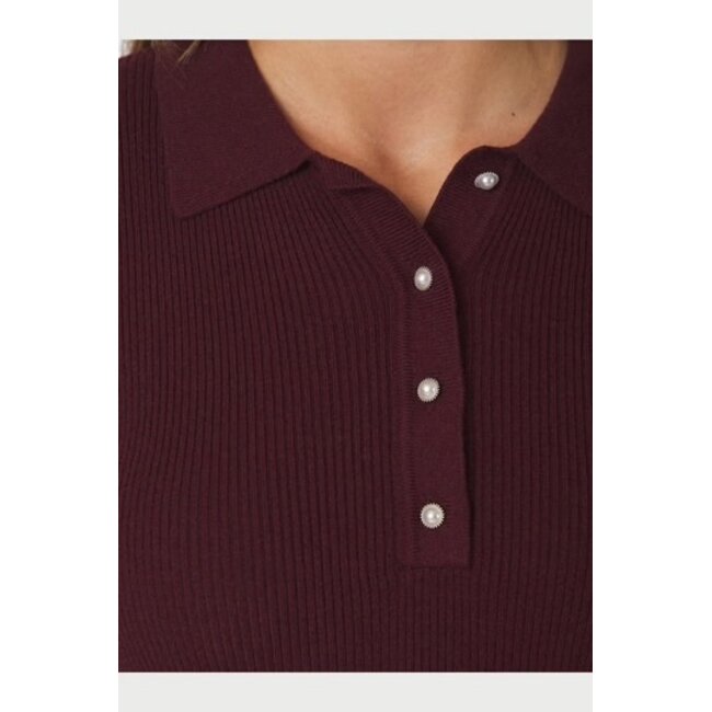 Neo Noir Panama Knit Top 164017 682 - Wine