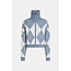 Penn&Ink W26C398 Cardigan- Blue/Ecru