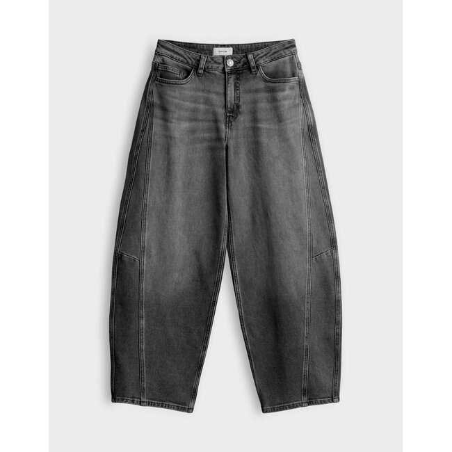 Opus Lolah Motion Barrel Jeans 10539314460106 70404 - Mid Grey
