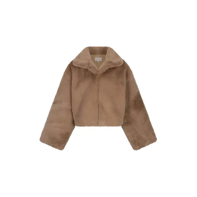 The Lola Club Bobbie-001 Faux Fur Jacket - Caramel
