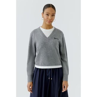 Oui 0098037 Pullover 9447 - Steel Grey