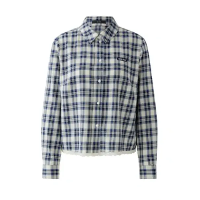 Oui 0100416 Blouse 0105 - White/Blue