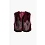 Aimée The Label IslaW6 Fake Fur Waistcoat - Burgundy
