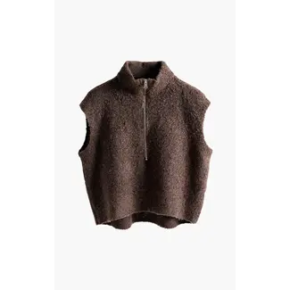 Aimée The Label LoiraW6 Waistcoat - Brown/Marine Melange