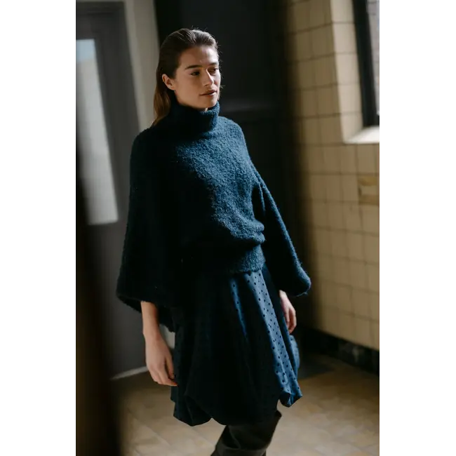 Aimée The Label NamibiaW6 Knitted Sweater - Marine/Black Melange