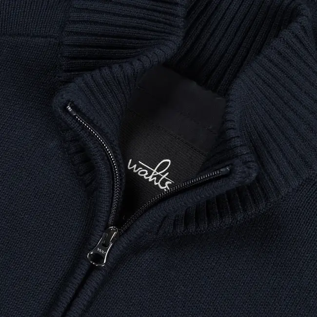 Wahts Stephens Cotton Merino Zip Cardigan K.696.CMFZC.0226 - Night Blue