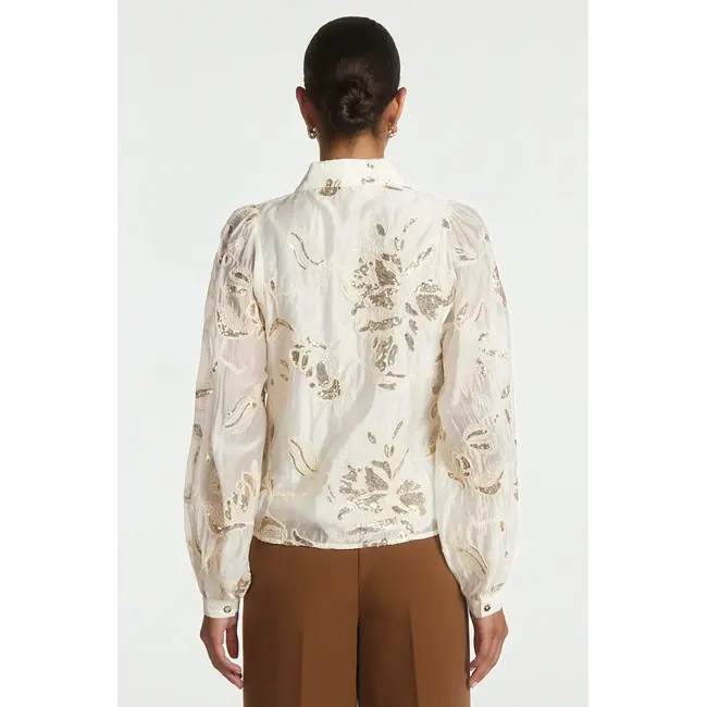 Aaiko  Rose Sequince Ten 536 Blouse 101979 110107 - Cream3