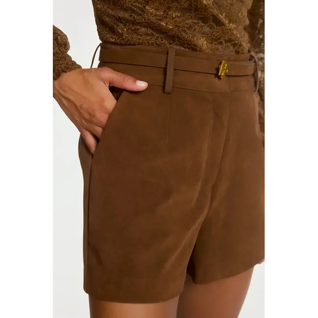 Aaiko  Lisa PU Short 101940 181048 - Brown Sugar