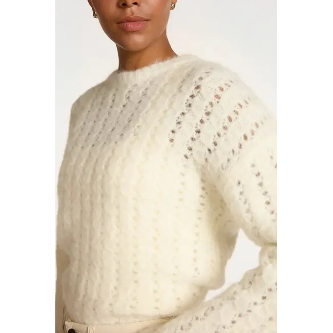 Aaiko  Oris Ajour Pullover 101957 114300 - Les Blancs